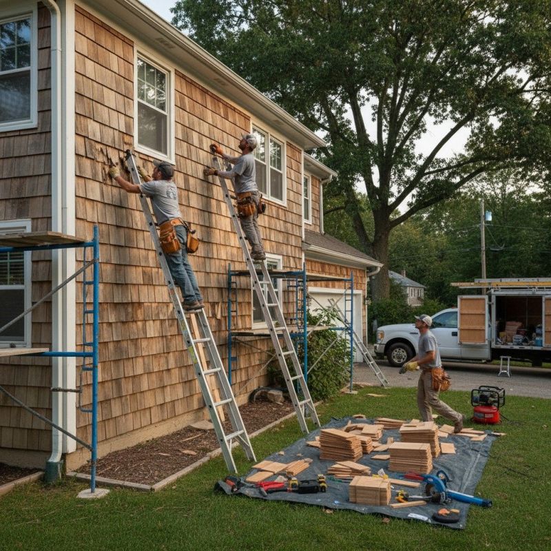 Wood Shake Siding Repair detail